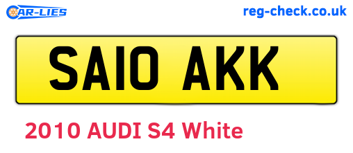 SA10AKK are the vehicle registration plates.