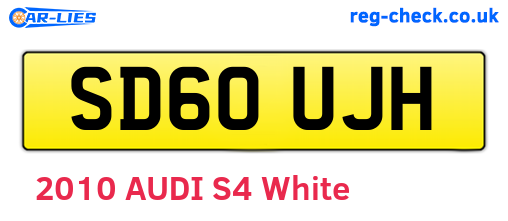 SD60UJH are the vehicle registration plates.