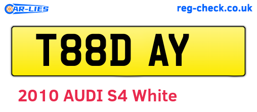 T88DAY are the vehicle registration plates.