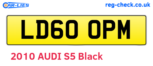 LD60OPM are the vehicle registration plates.
