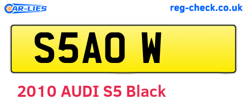 S5AOW are the vehicle registration plates.
