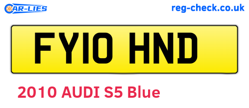 FY10HND are the vehicle registration plates.