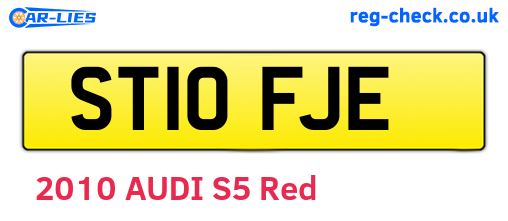 ST10FJE are the vehicle registration plates.