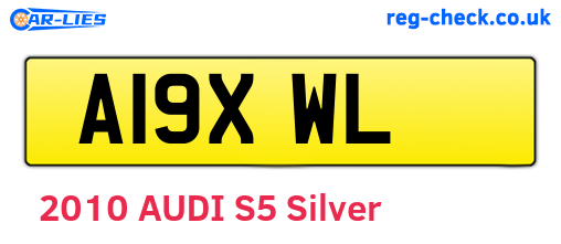 A19XWL are the vehicle registration plates.