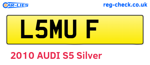 L5MUF are the vehicle registration plates.
