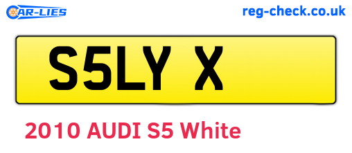 S5LYX are the vehicle registration plates.