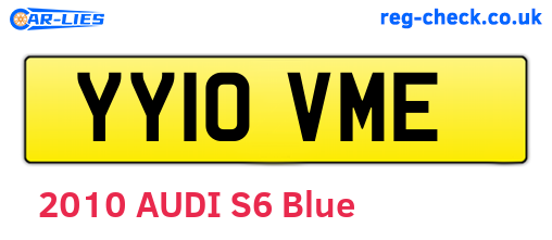 YY10VME are the vehicle registration plates.