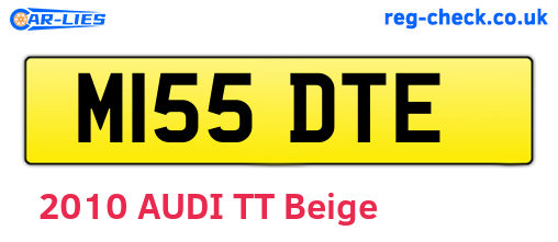 M155DTE are the vehicle registration plates.