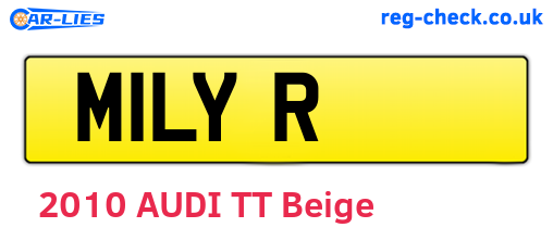 M1LYR are the vehicle registration plates.