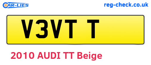 V3VTT are the vehicle registration plates.