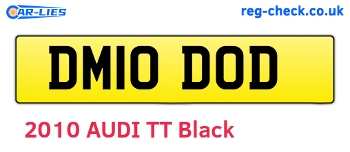 DM10DOD are the vehicle registration plates.