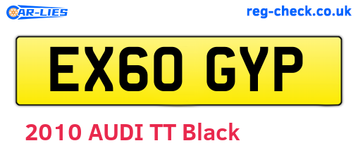 EX60GYP are the vehicle registration plates.
