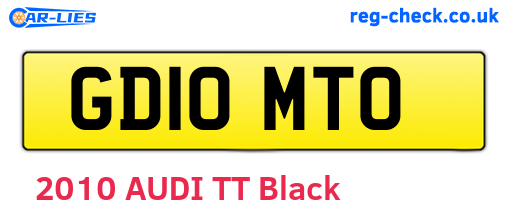 GD10MTO are the vehicle registration plates.
