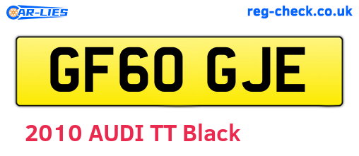 GF60GJE are the vehicle registration plates.