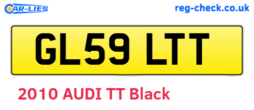 GL59LTT are the vehicle registration plates.