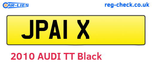 JPA1X are the vehicle registration plates.