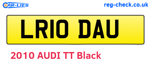 LR10DAU are the vehicle registration plates.