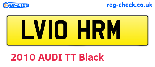 LV10HRM are the vehicle registration plates.