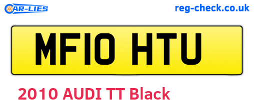 MF10HTU are the vehicle registration plates.