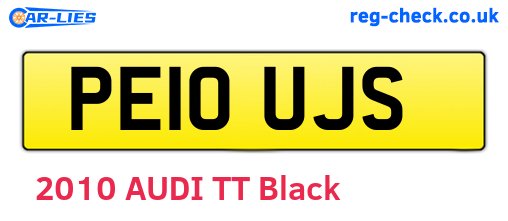 PE10UJS are the vehicle registration plates.
