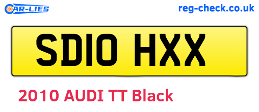 SD10HXX are the vehicle registration plates.