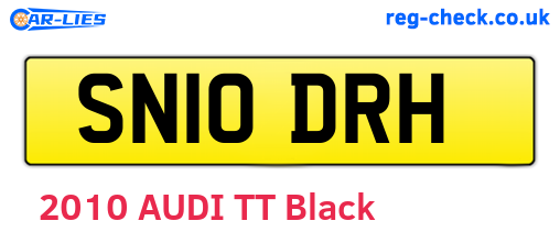 SN10DRH are the vehicle registration plates.