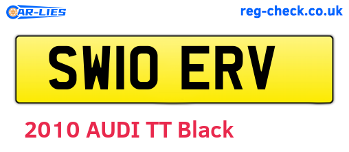 SW10ERV are the vehicle registration plates.