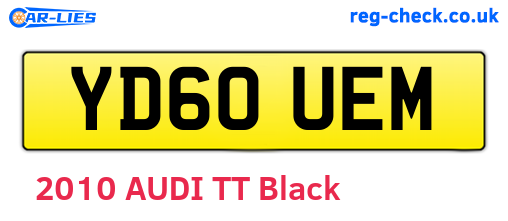 YD60UEM are the vehicle registration plates.