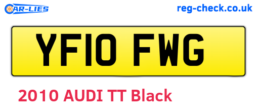 YF10FWG are the vehicle registration plates.