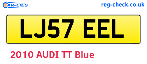 LJ57EEL are the vehicle registration plates.