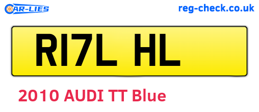R17LHL are the vehicle registration plates.