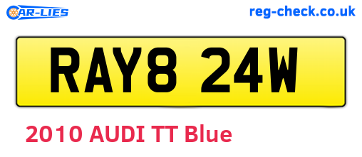 RAY824W are the vehicle registration plates.