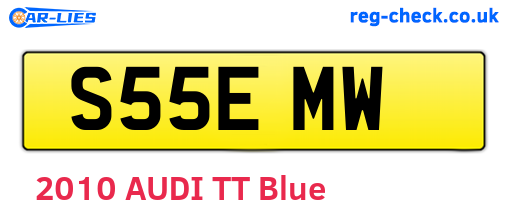 S55EMW are the vehicle registration plates.