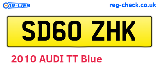 SD60ZHK are the vehicle registration plates.