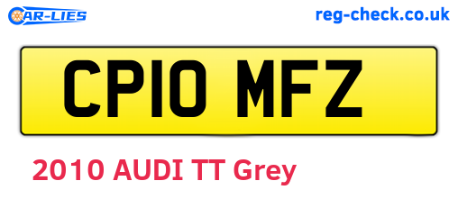 CP10MFZ are the vehicle registration plates.