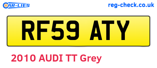 RF59ATY are the vehicle registration plates.