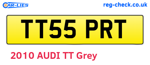 TT55PRT are the vehicle registration plates.