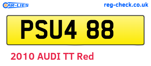 PSU488 are the vehicle registration plates.