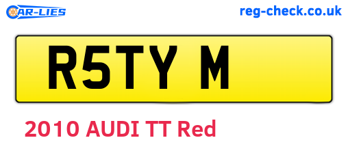 R5TYM are the vehicle registration plates.