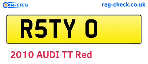 R5TYO are the vehicle registration plates.