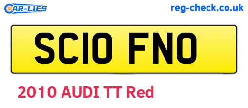 SC10FNO are the vehicle registration plates.