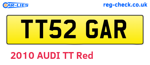 TT52GAR are the vehicle registration plates.