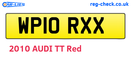 WP10RXX are the vehicle registration plates.