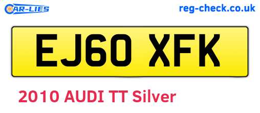 EJ60XFK are the vehicle registration plates.