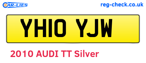 YH10YJW are the vehicle registration plates.