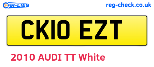 CK10EZT are the vehicle registration plates.