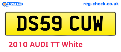 DS59CUW are the vehicle registration plates.