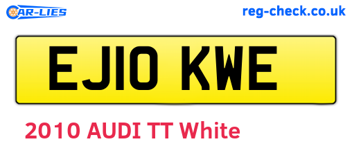EJ10KWE are the vehicle registration plates.