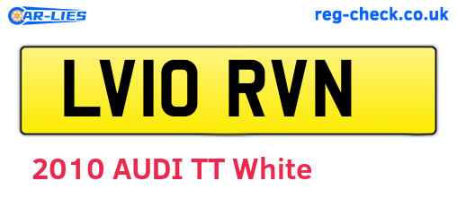 LV10RVN are the vehicle registration plates.