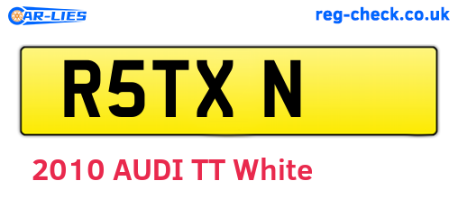 R5TXN are the vehicle registration plates.